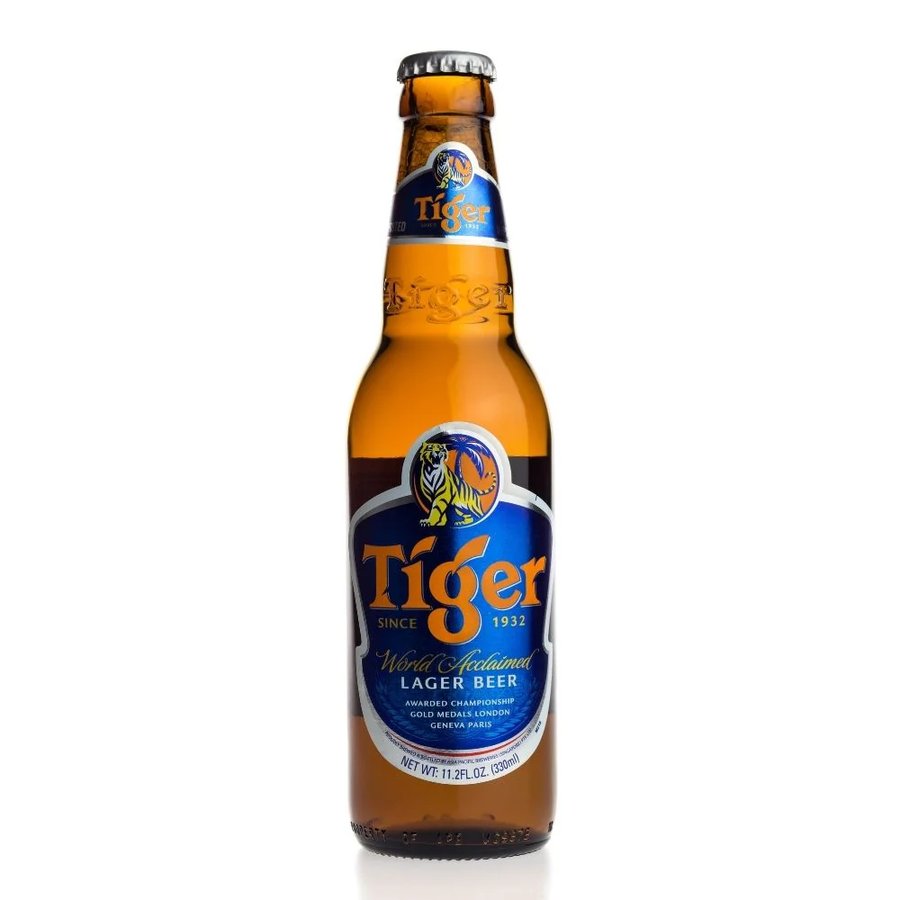Tiger Beer bottle — hero shot
